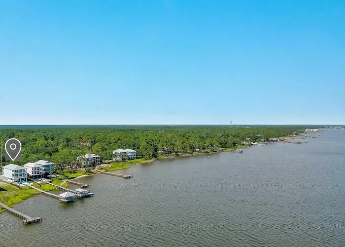 Water Oaks Lagoon House- Heated Pool Dock, Modern Waterfront Gulf Shores